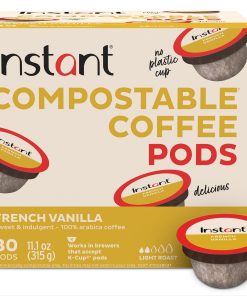 Instant Pot® Compostable Coffee Pods, French Vanilla, Light Roast, 30 pods